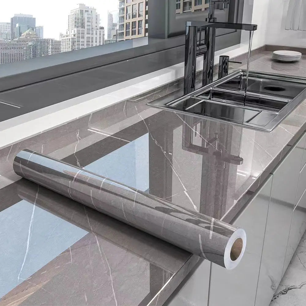 Marble Contact Paper — Self-Adhesive, Peel & Stick, Waterproof, Countertop, Cabinet, Wall