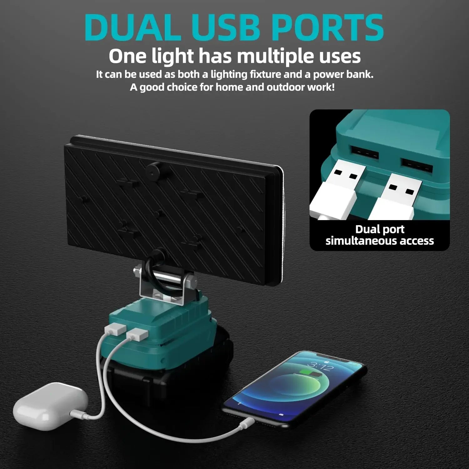 LED Work Light — Portable, Rechargeable, Magnetic, Cordless, Bright, Durable