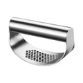 Stainless Steel Rocker Garlic Press - One-Hand Crusher for Garlic, Ginger & Herbs (No Peeling Needed, Dishwasher Safe)