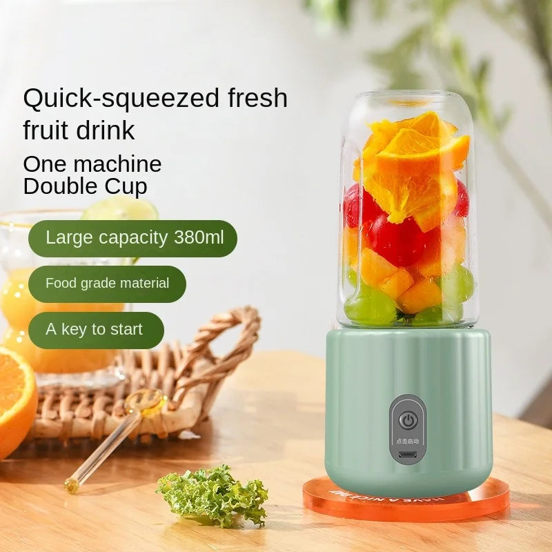 Portable Mini Blender - USB Rechargeable Personal Smoothie Cup for Shakes, Juice & Baby Food, 6-Blade Cordless On-the-Go