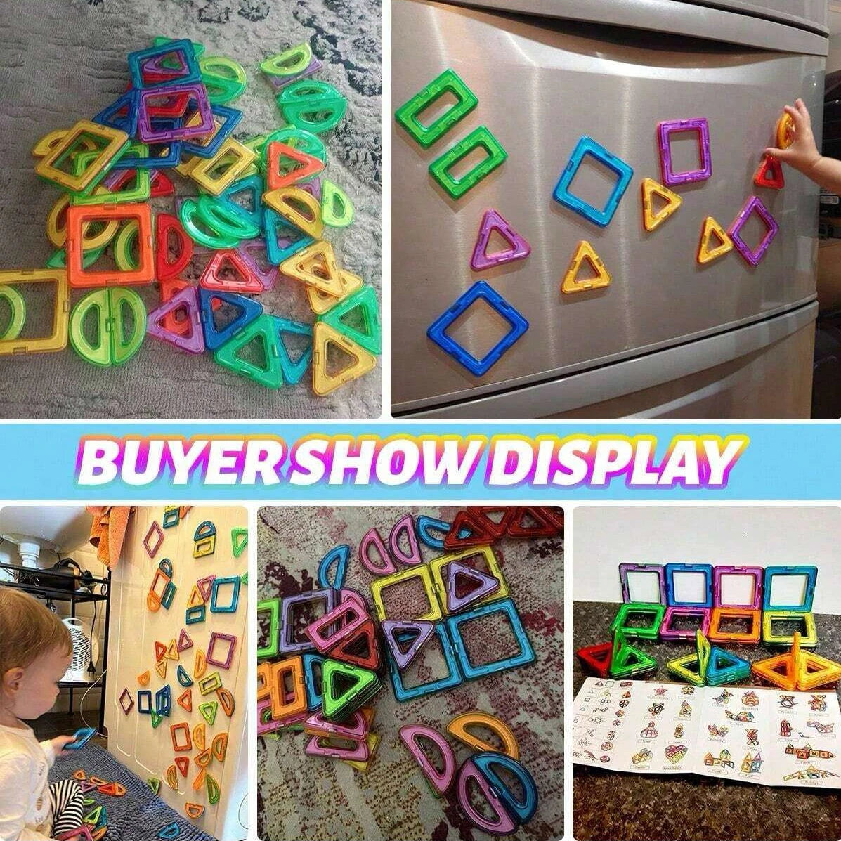 Magnetic Building Blocks — Large Set, Kids' Educational, STEM Toy, Creative Play, Durable