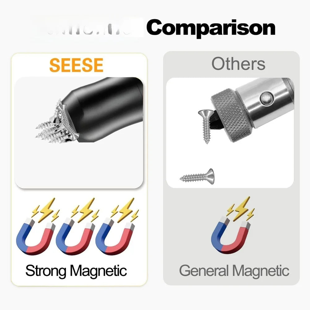 Magnetic Screw Holder — Strong Magnet, Universal Fit, Anti-Slip Grip, Easy Attachment, Durable Steel