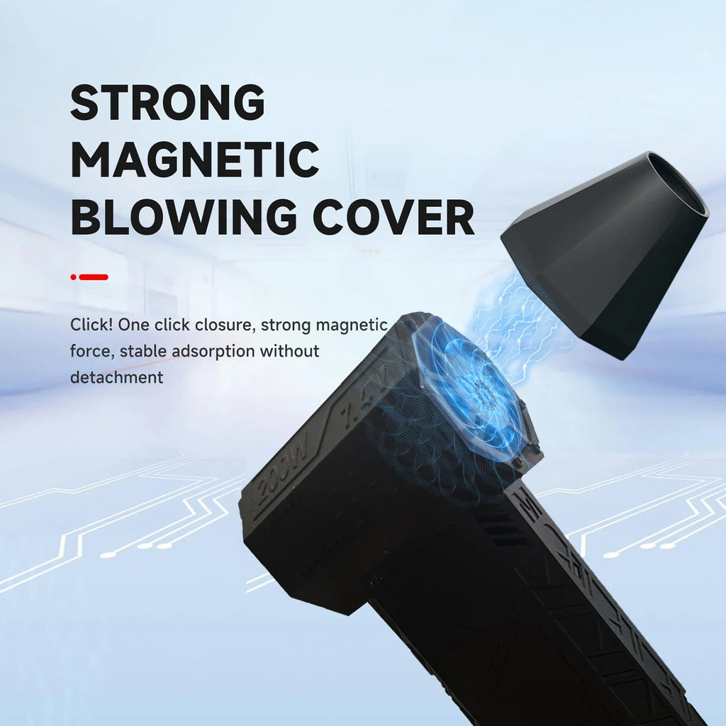 Handheld Electric Air Duster Brushless Motor 130000 RPM Violent Blower Mini Turbo Jet Fan Wind Speed 52m/s Car Keyboard Cleaning