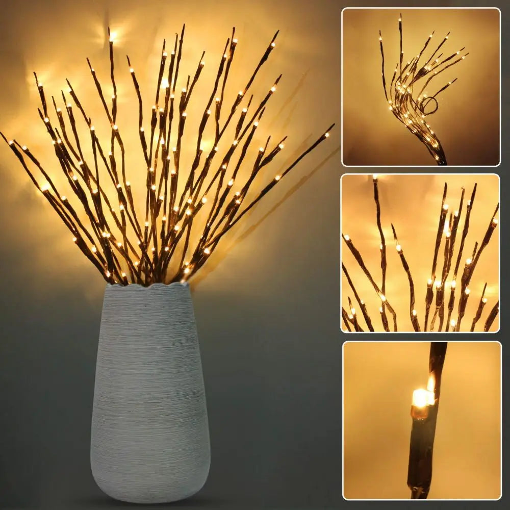 LED Branch Light — Vase Filler, Decorative, Battery Operated, Warm White, Flexible