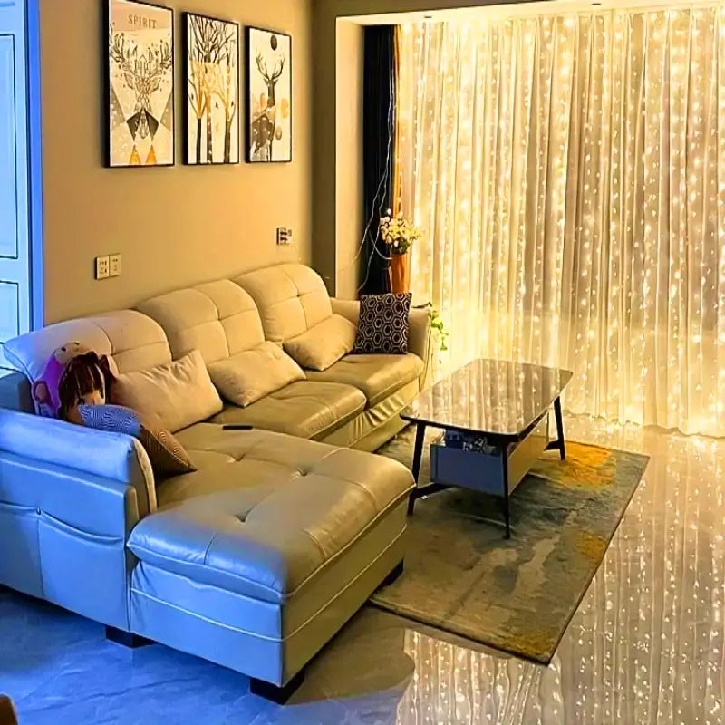 USB Curtain Fairy Lights — 8 Modes, Remote, Timer, Waterproof, Dimmable