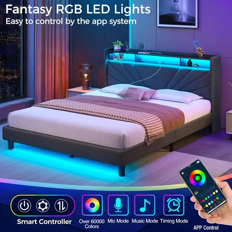 LED Strip Lights — Music Sync, RGB, Dimmable, Remote Control, Flexible, Self-Adhesive