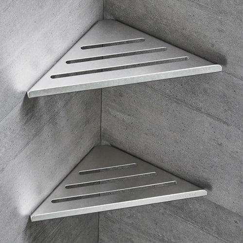 304 Stainless Steel Corner Shower Shelf - No-Drill Adhesive, Rustproof, Heavy-Duty Bathroom Caddy Organizer