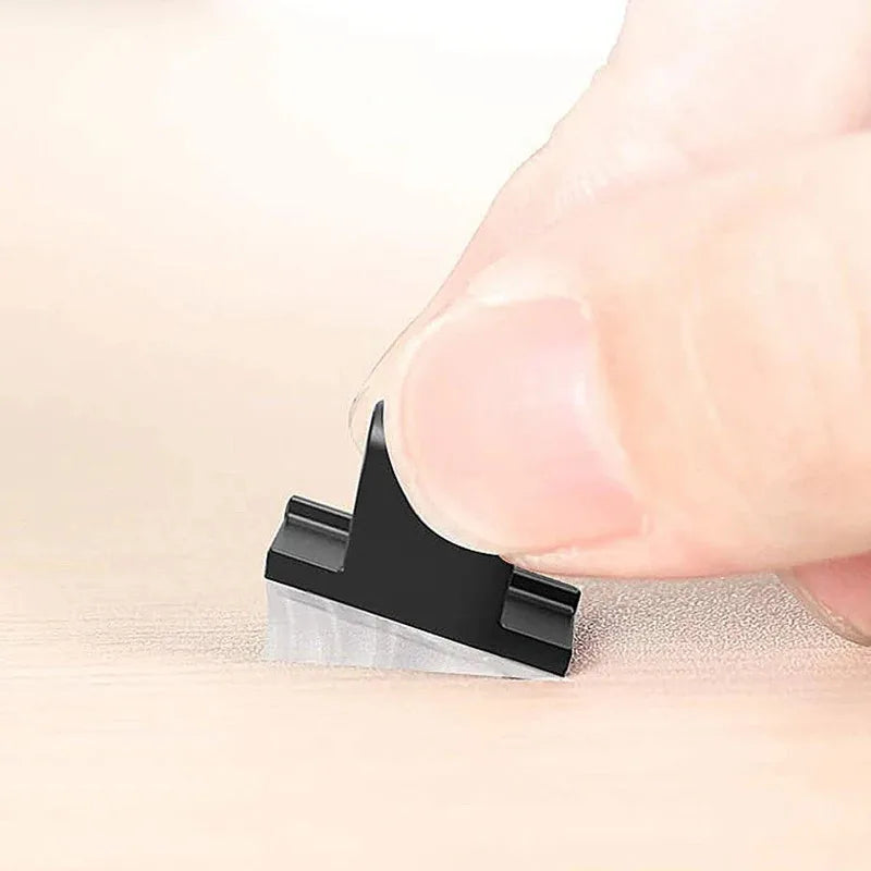 Self-Adhesive Cable Organizer Clip Set - Tame Desk Cords, Headphones, USB Cables, Power Strips (20 / 60 / 100 / 200 pcs)