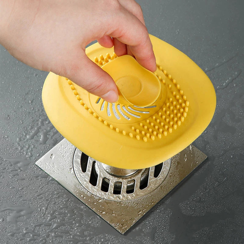 Silicone Drain Hair Catcher - Universal Shower & Tub Strainer, Bathroom Drain Cover, Sink Hair Trap, Anti-Clog Reusable Drain Protector