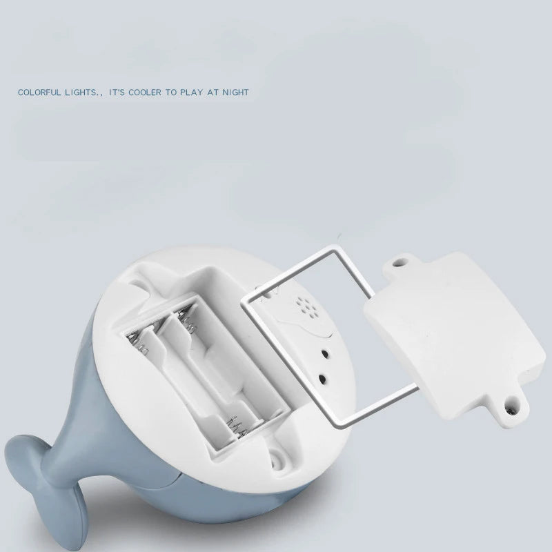 Whale Bath Toy — USB-C Dock, Waterproof, Floating, Interactive, Safe, Non-Toxic