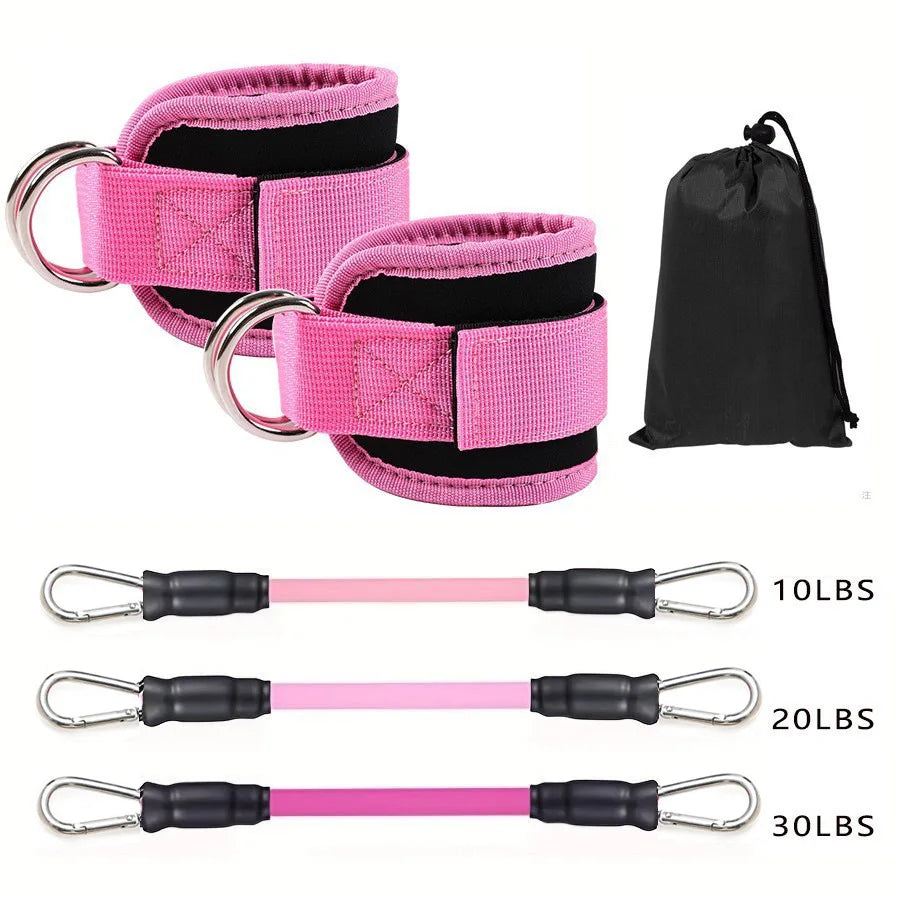 Ankle Resistance Bands — Premium Quality, Adjustable, Comfortable, Durable, Versatile, Portable