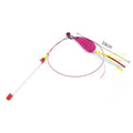Interactive Cat Teasing Wand - Feather + Bell + Plush Mouse Wire Toy, 14 Color Variants for Indoor Play & Exercise