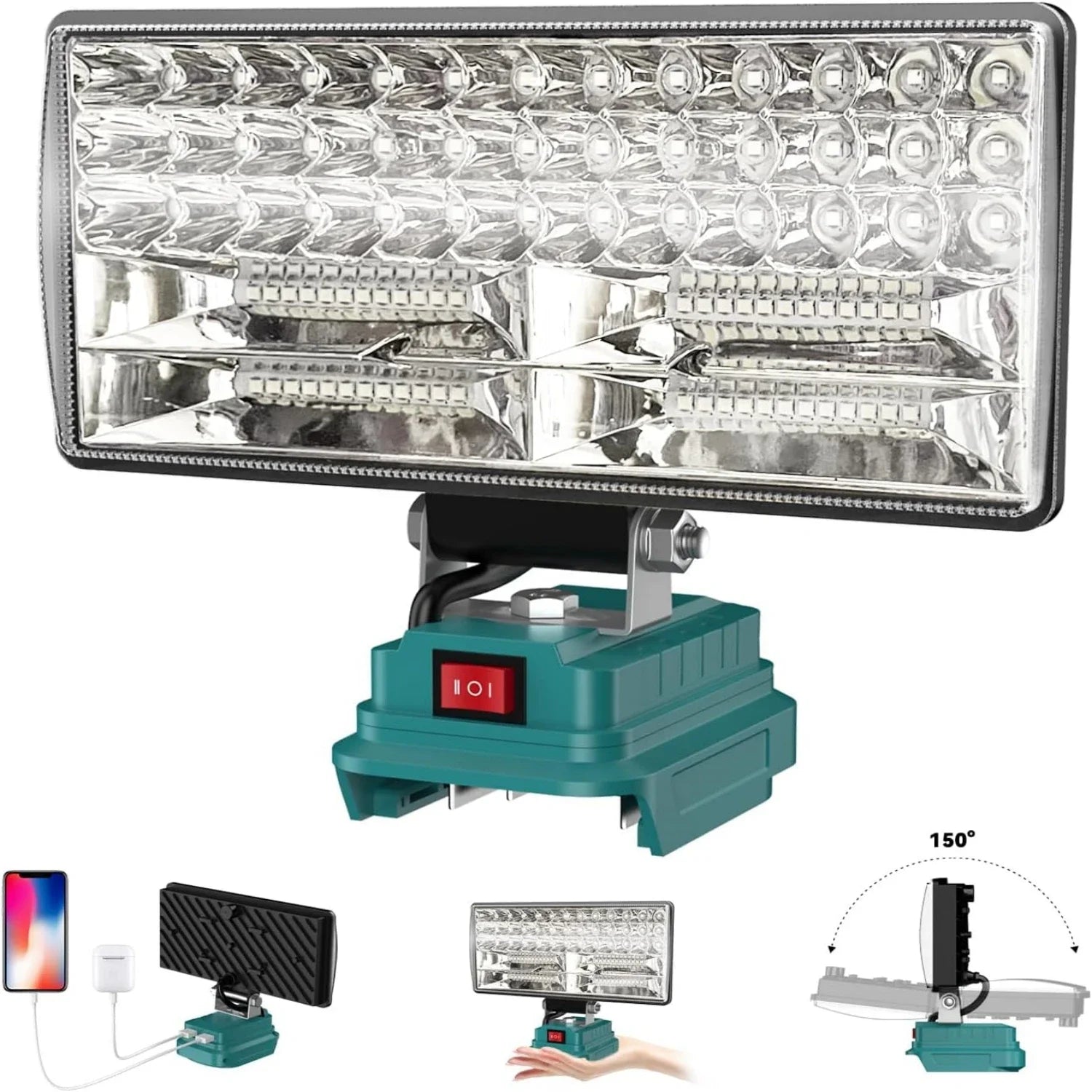 LED Work Light — Portable, Rechargeable, Magnetic, Cordless, Bright, Durable