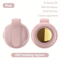 Hands-Free Bladeless Wearable Mini Fan - 3 Speeds, USB Rechargeable, Clips to Waist or Sits on Desk for Personal Cooling