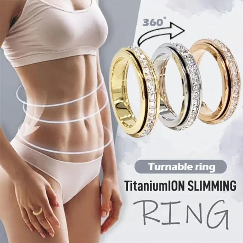 Anxiety Ring — Titanium, Fidget Spinner, Stress Relief, Discreet, Anti-Anxiety