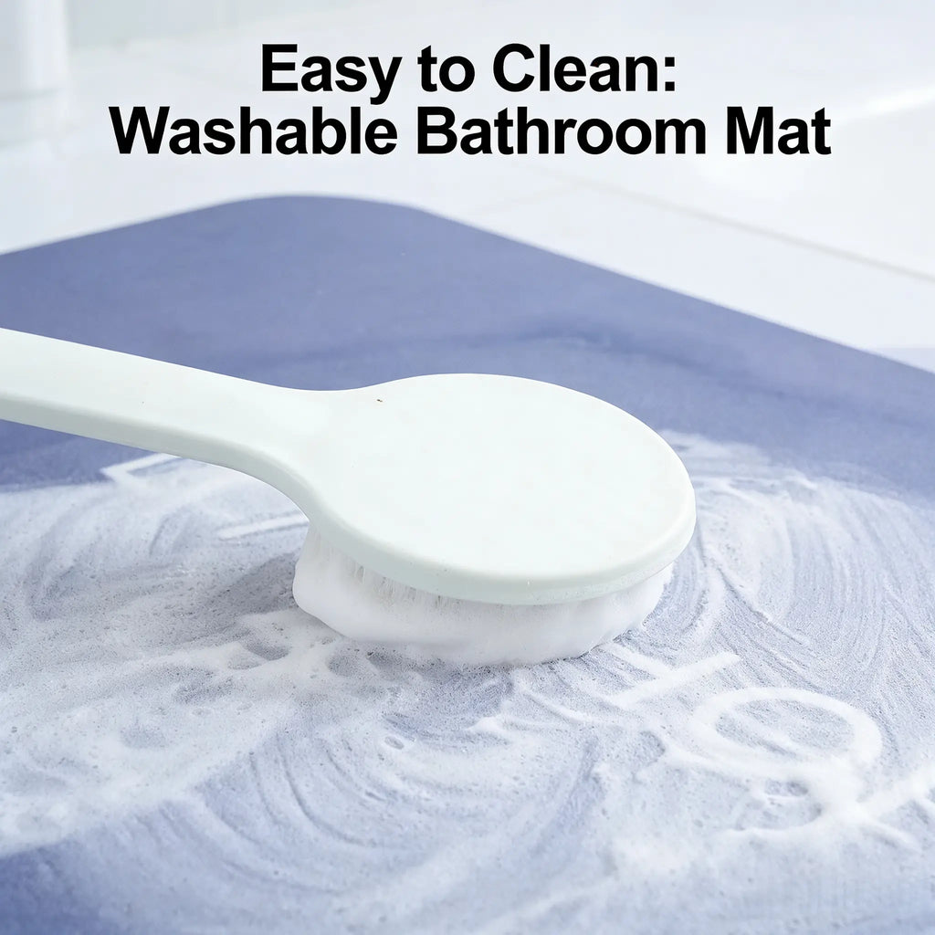 Bathroom Toilet Mat, 3-Piece Set, Quick-Drying Water-Absorbing Floor Mat, Rubber Anti-Slip Bottom Design, Suitable for Bathroom, Washbasin, Toilet, Kitchen, Living Room, beside the Bathtub, Laundry Room, Bathroom Decoration. Bathmat