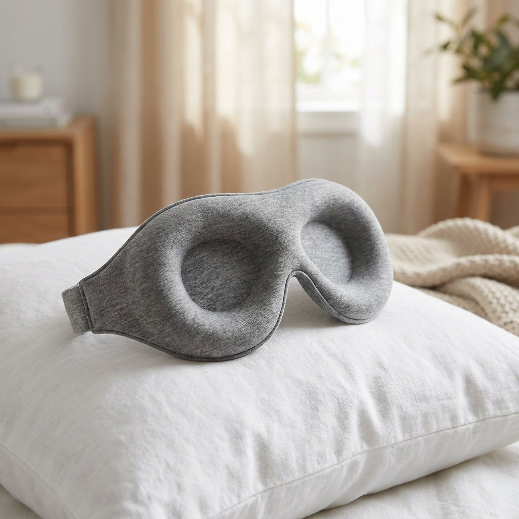 3D Contoured Blackout Sleep Mask - Zero-Pressure Eye Cup Design for Travel, Meditation, Insomnia & Side-Sleepers