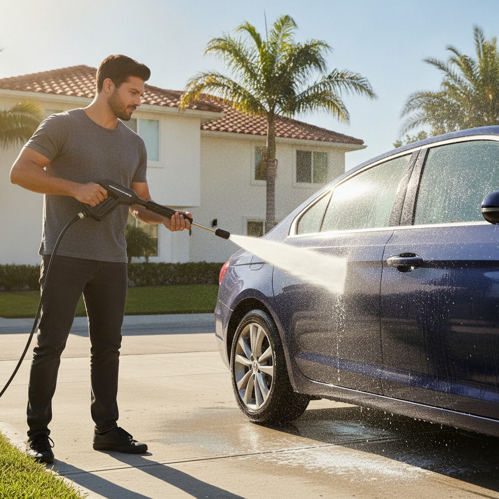 Cordless Pressure Washer — Portable, Handheld, Car Wash, Deck Cleaning, Patio, Sidewalk