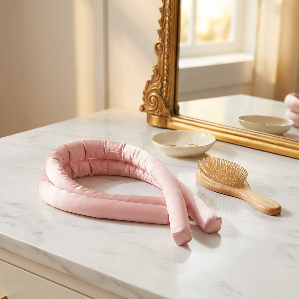 Heatless Hair Curler Set - Overnight Silk Curling Rod Headband, Damage-Free Waves While You Sleep