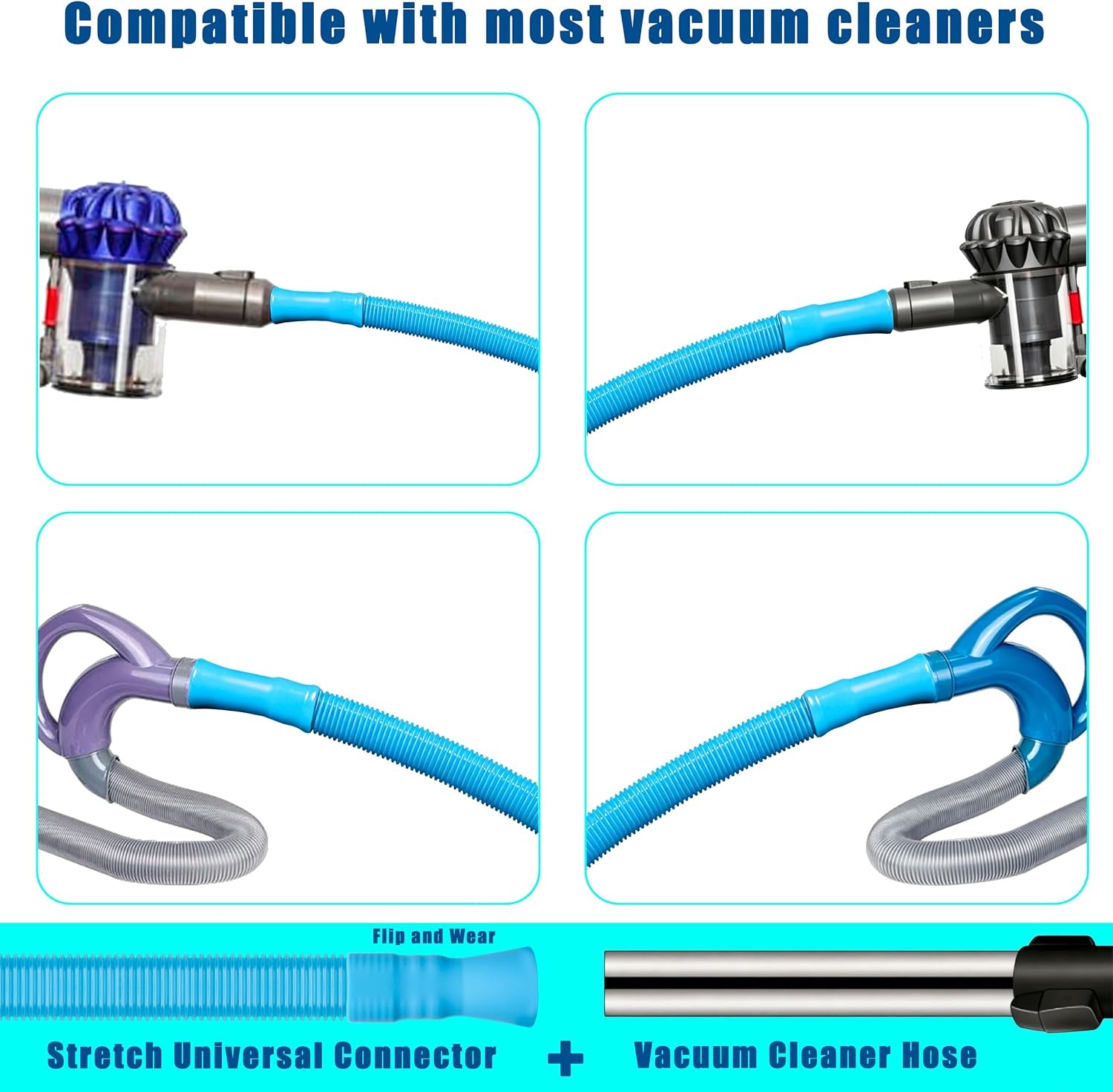 Dryer Vent Cleaner Kit Dryer Lint Cleaner Kit - Household Universal Vacuum Hose Attachment + Lint Brush for Easy Vent Cleaning, Hose Fit Most Vauum Cleaners to Improve Dryer Efficiency