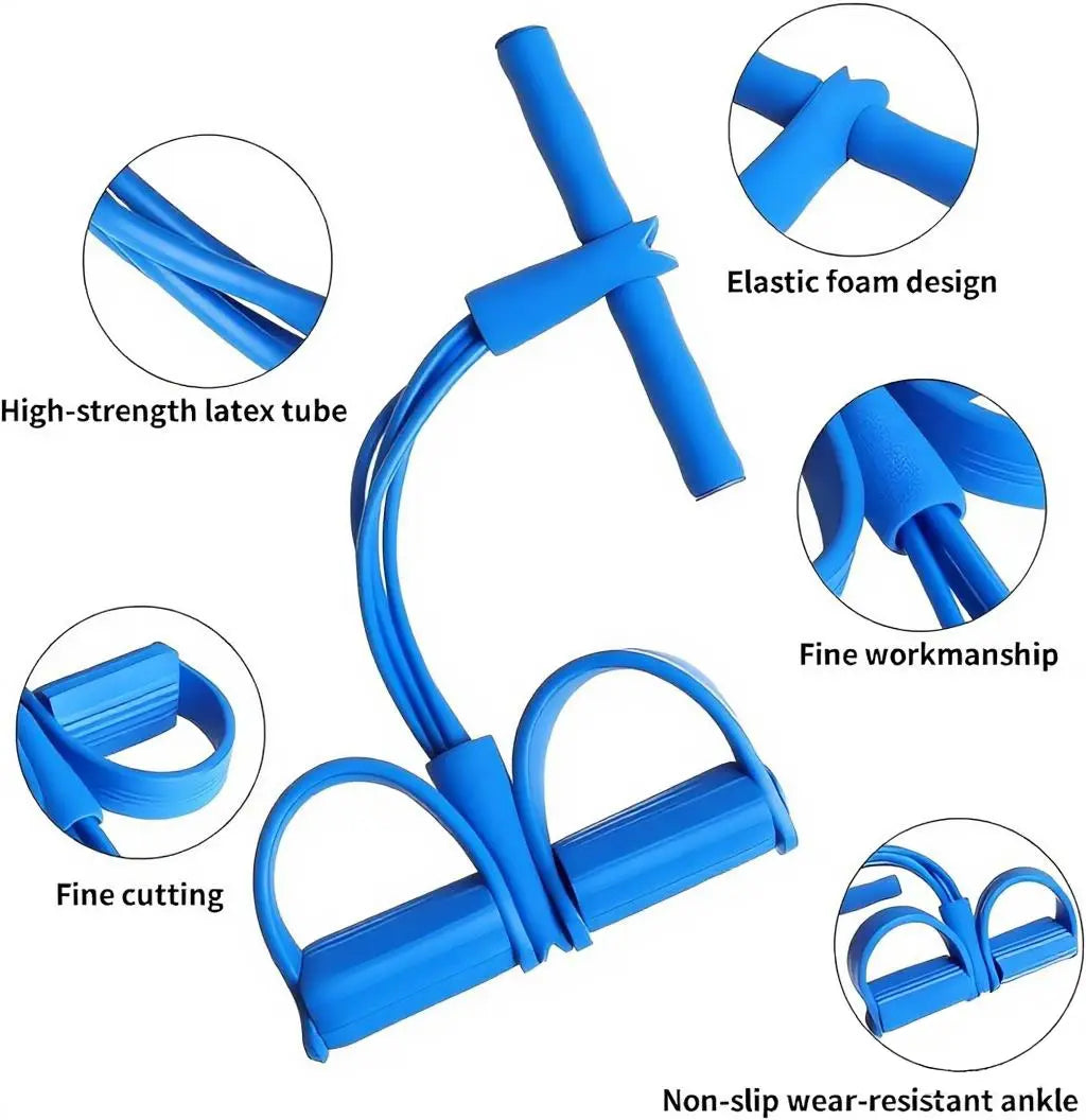 Multi-Functional Pedal Resistance Band Trainer - Portable Exercise Equipment, Abdominal Exercise Machine, Arm Workout for Women, Home Gym Equipment, Resistance Band Workout Tool, Father'S Day Gift