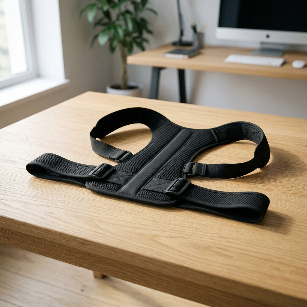 Adjustable Posture Corrector Back Brace - Discreet Under-Clothes Shoulder & Lumbar Support for Desk Workers, Drivers, Athletes