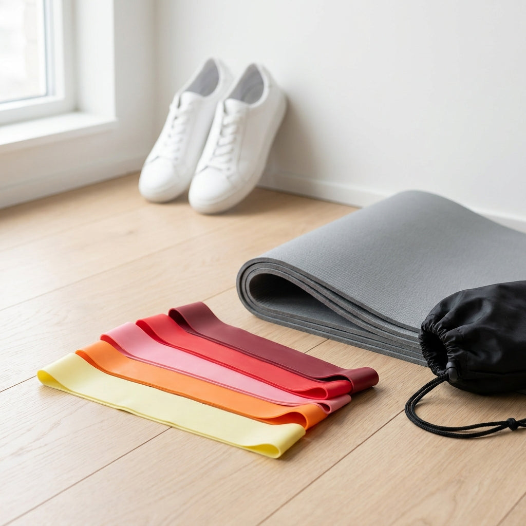 5-Level Resistance Bands Set with Carry Bag - Full Home Gym Workout Kit for Strength, Mobility, Stretching & Travel Fitness