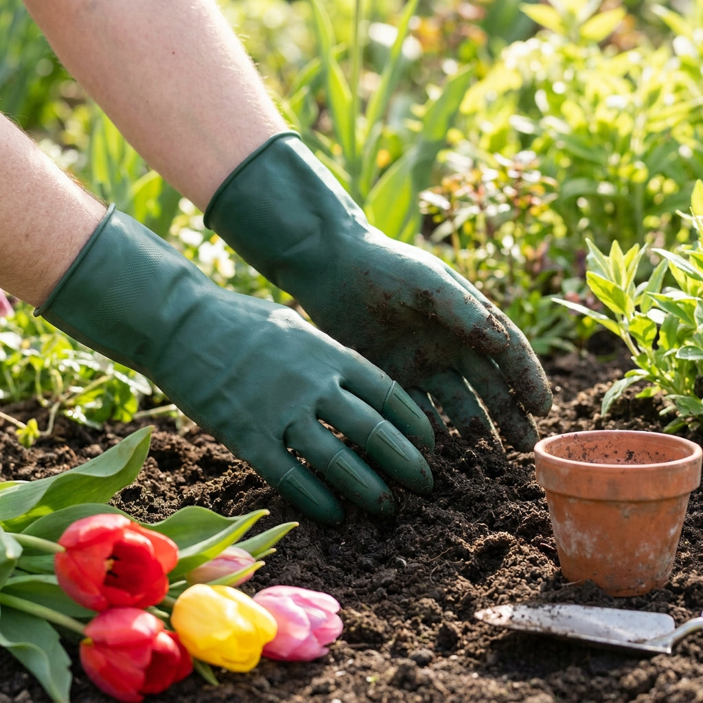 Garden Gloves with Claws - Waterproof Stab-Resistant Latex Gardening Gloves, Digging Planting Weeding, Non-Slip Grip, Unisex Outdoor Work Gloves