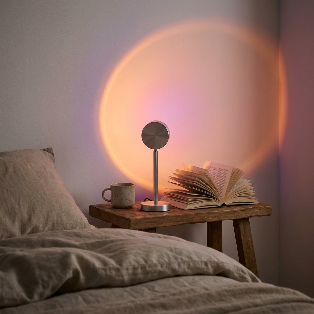 Sunset Projection Lamp - 16-Color RGB Mood Light with Remote & App Control, Aesthetic Bedroom & Tiktok Photography Decor