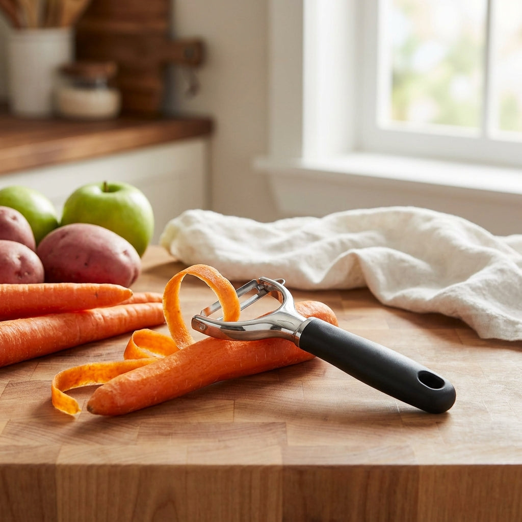 Stainless Steel Multi-Function Vegetable Peeler - Y-Style Slicer Grater, Potato Cucumber Apple Peeler, Julienne Kitchen Tool, Dishwasher Safe