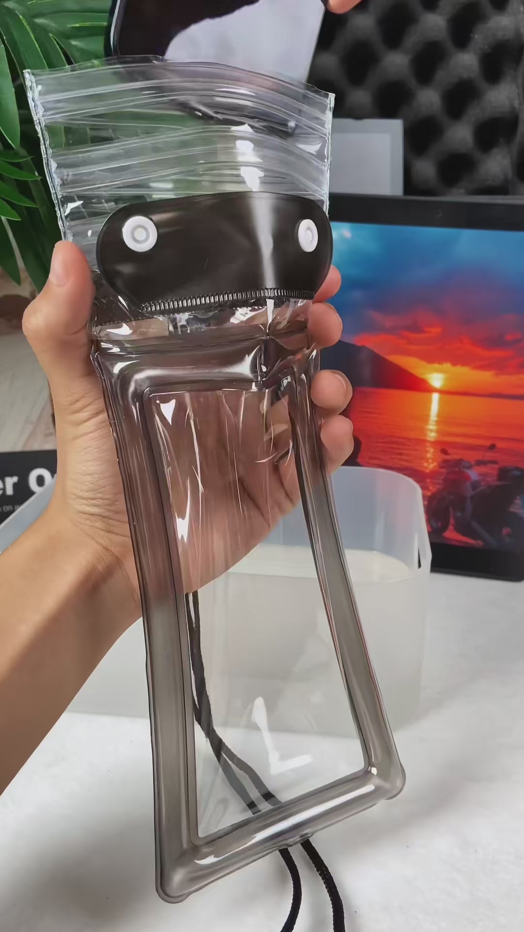 Waterproof Phone Pouch — 2-Pack, Submersible, Underwater, Swimming, Beach, Pool, — demo video