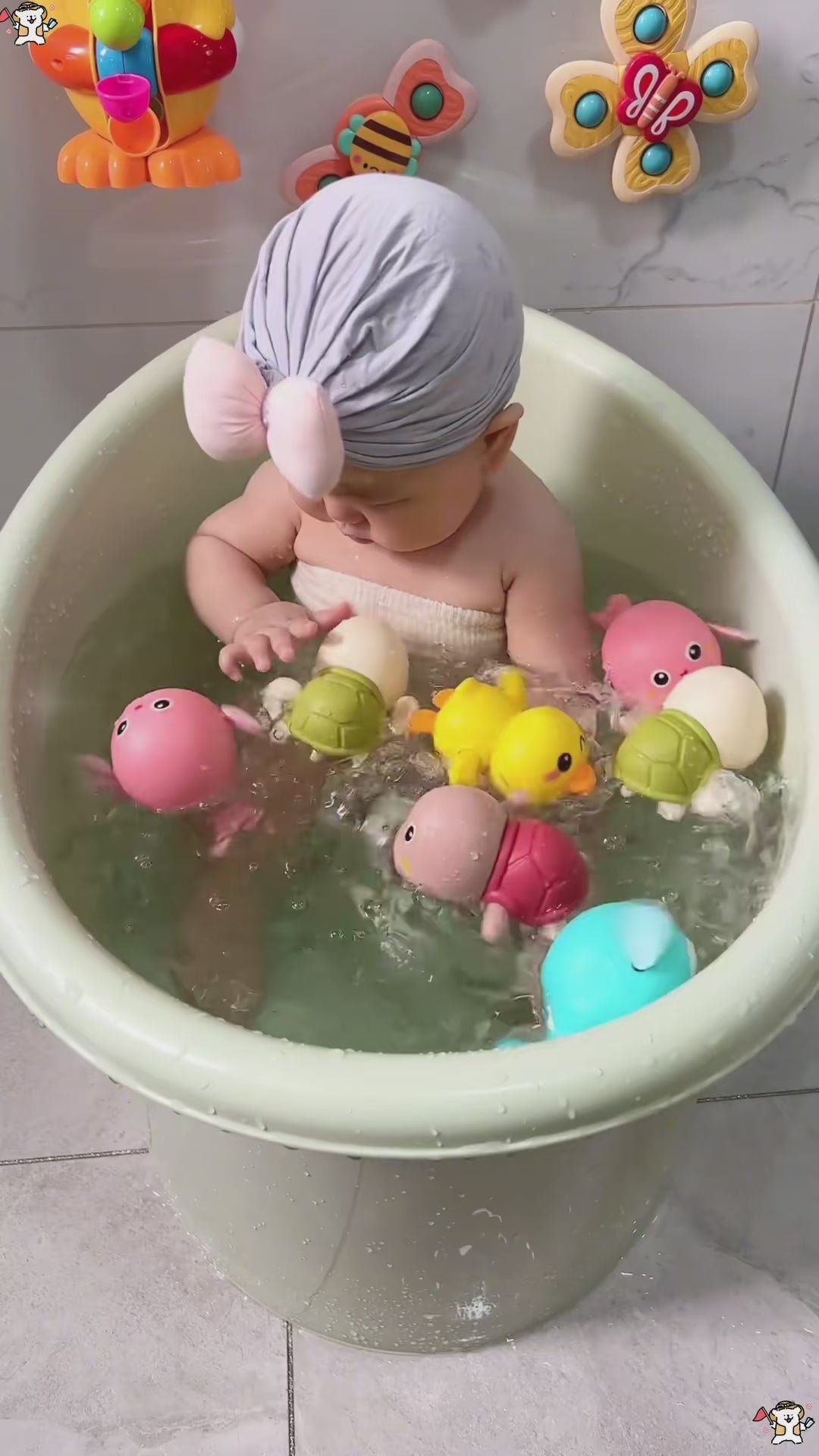 Wind-Up Toys — 2-Pack, Baby Pool, Bath Time, Floating, Toddler Fun — demo video