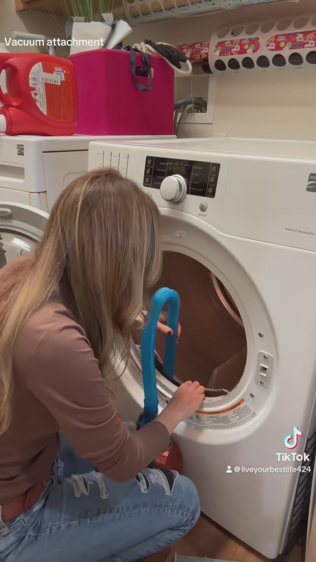 Dryer Vent Cleaner Kit — Flexible, Rotating Brush, Lint Remover, Duct Cleaning,  — demo video