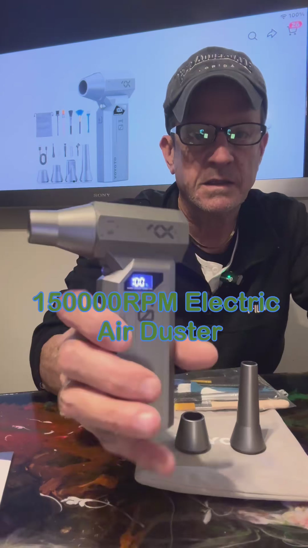 Cordless Blower — Powerful, Portable, Air Duster, Leaf Blower, Car Dryer, Shop C — demo video