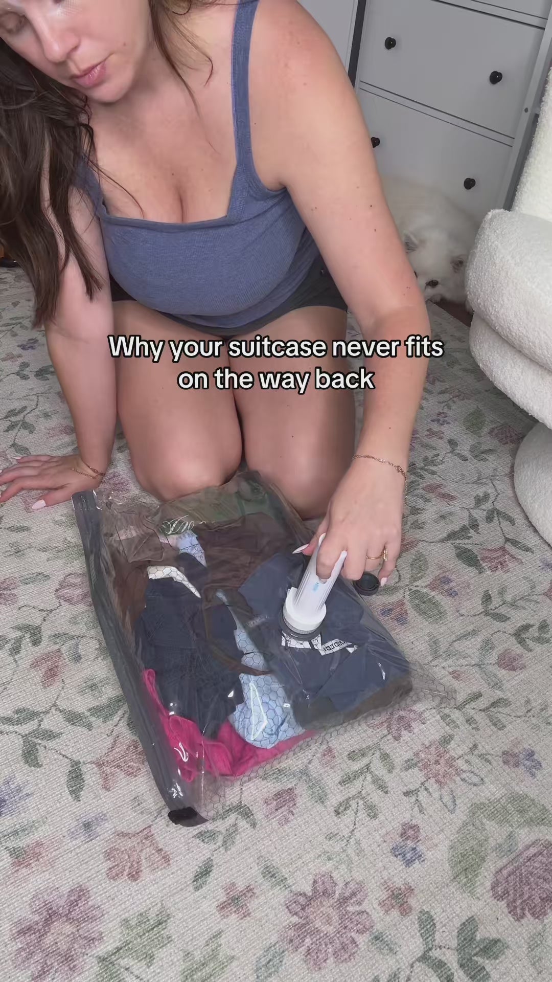 Travel Vacuum Storage Bags — Reusable Space Saving, Portable, Durable, Airtight, — demo video