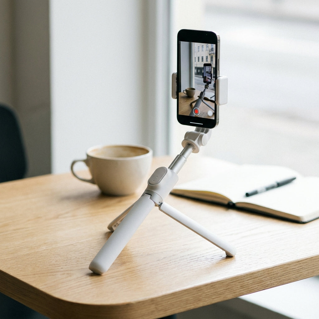 Mini Bluetooth Selfie Stick & Phone Tripod - 360° Foldable Stand with Wireless Remote for TikTok, Livestream, Travel Vlogging